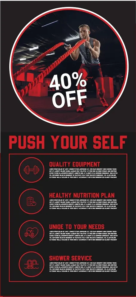 Fitness & Gym Door Hanger 241