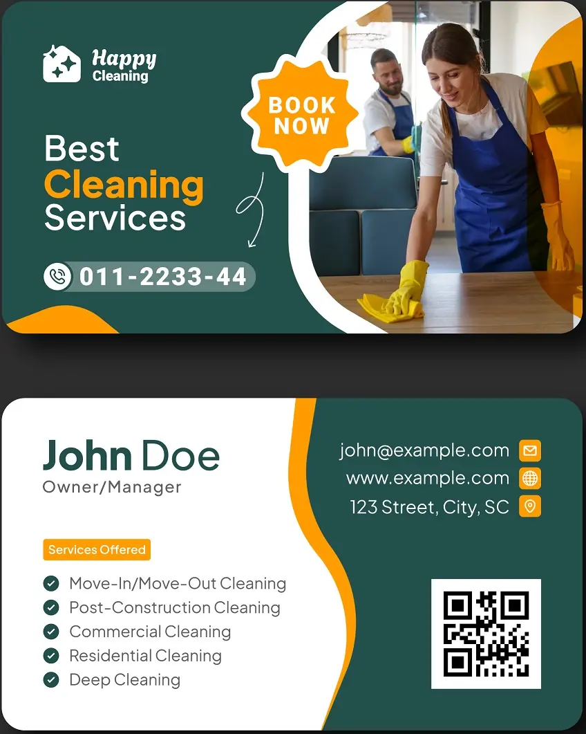 Heating & Air Conditioning Business Card 211