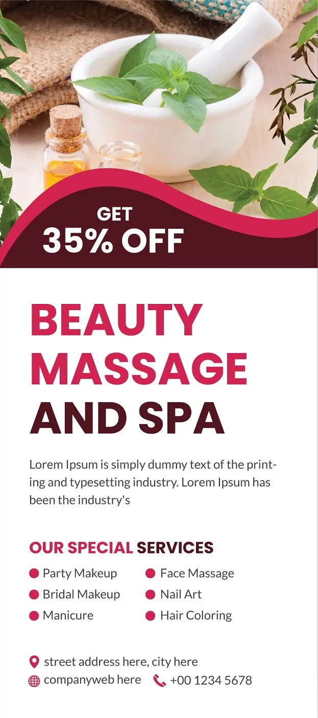 Salons & Spas Door Hanger 191