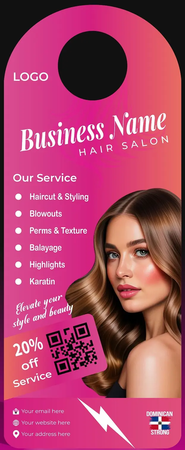 Salons & Spas Door Hanger 141