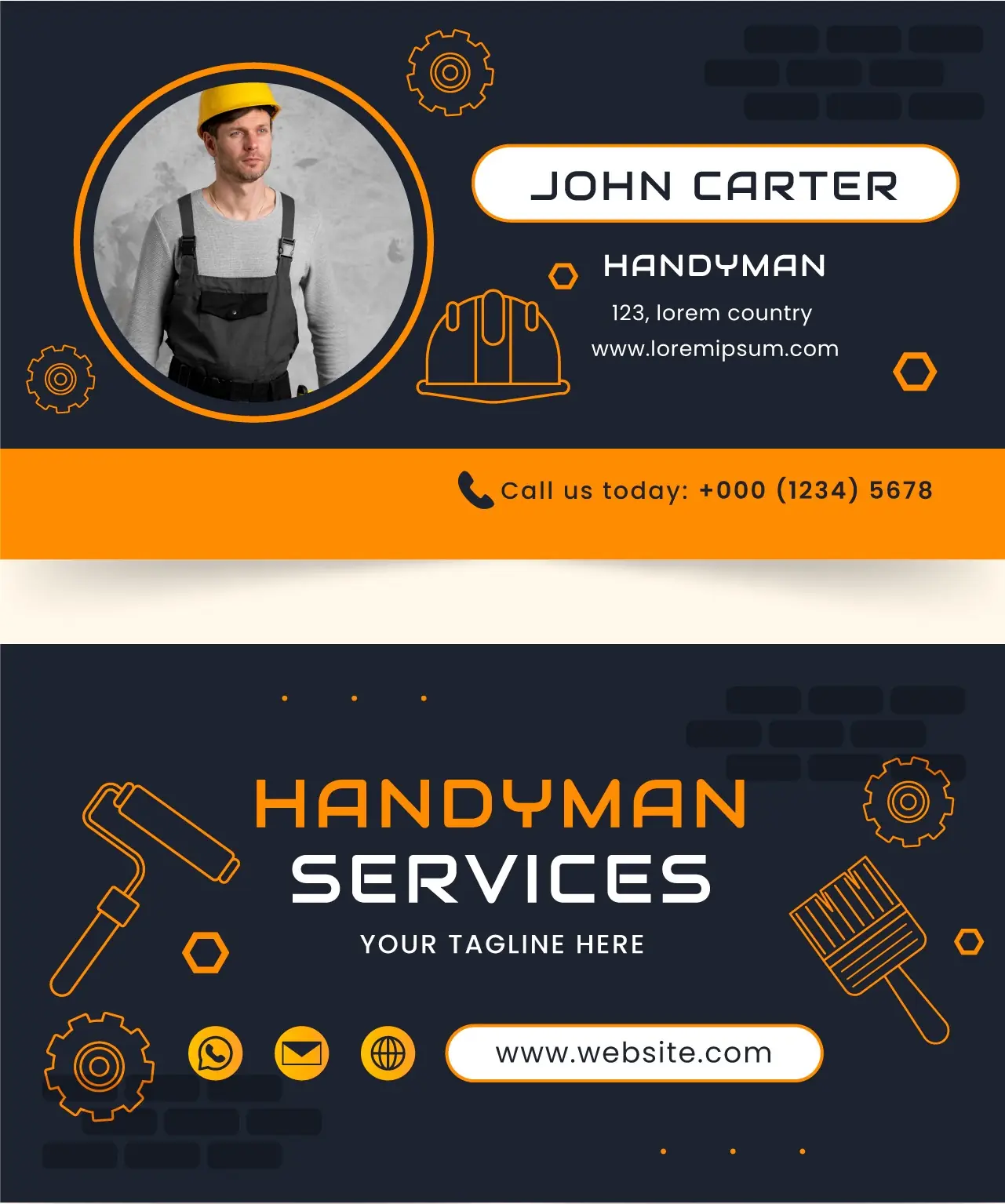 Heating & Air Conditioning Business Card 201